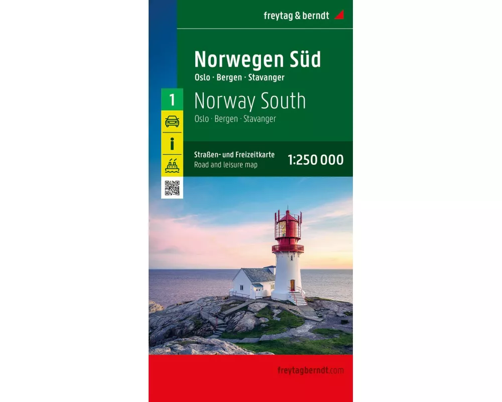 freytag & berndt Straßenkarte Norwegen Süd 1:250.000