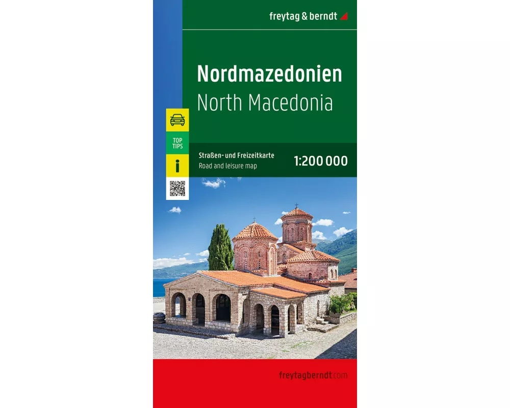 Nordmazedonien, Straßen- und Freizeitkarte 1:200.000, freytag & berndt