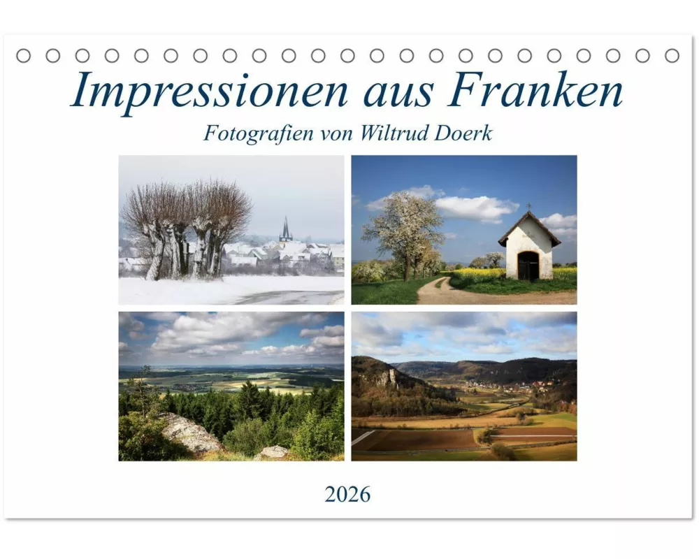Impressionen aus Franken (Tischkalender 2026 DIN A5 quer), CALVENDO Monatskalender