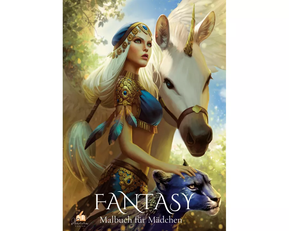 Fantasy - Malbuch für Mädchen ab 10 Jahren mit 50 handgezeichneten Ausmalmotiven