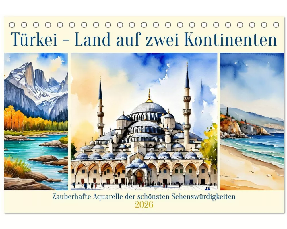 Türkei - Land auf zwei Kontinenten (Tischkalender 2026 DIN A5 quer), CALVENDO Monatskalender