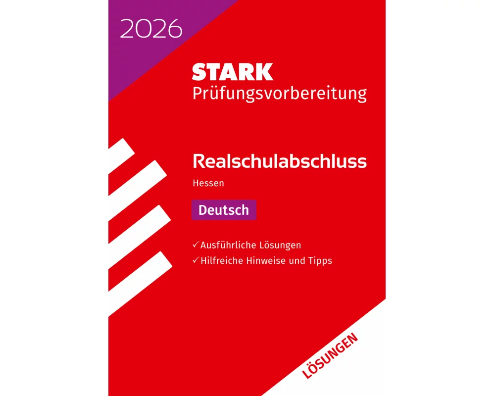 STARK Lösungen zu Deutsch - Realschulabschluss 2026 Hessen - Prüfungsvorbereitung