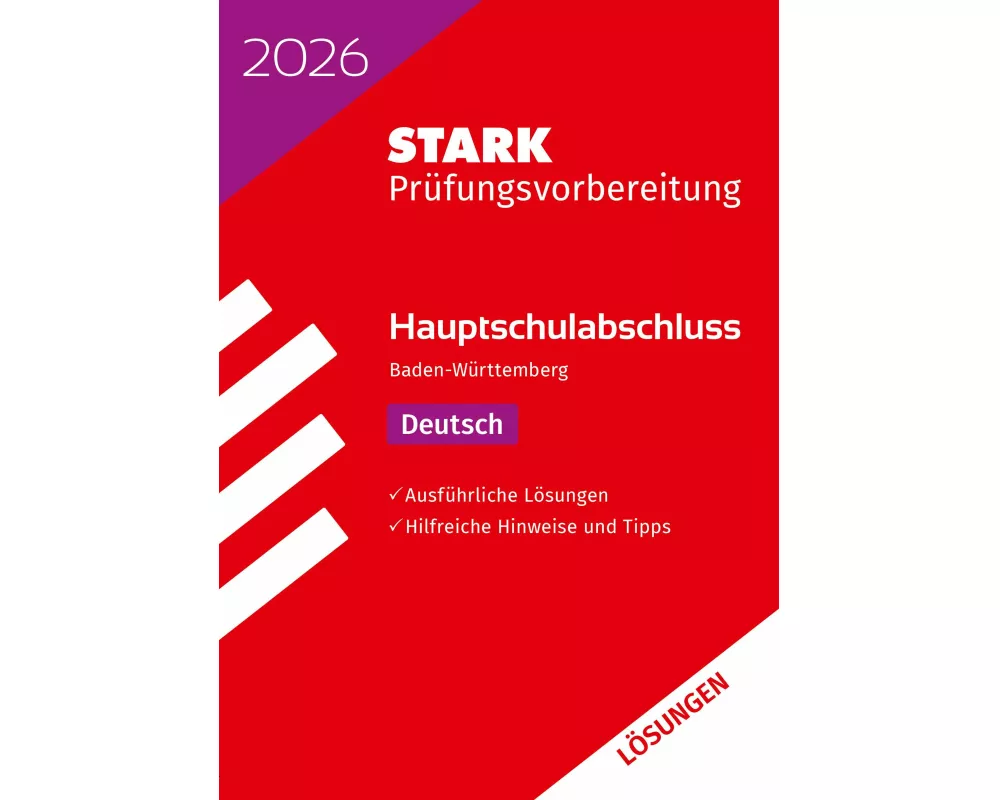 STARK Lösungen zu Deutsch - Hauptschulabschluss 2026 BW - Prüfungsvorbereitung
