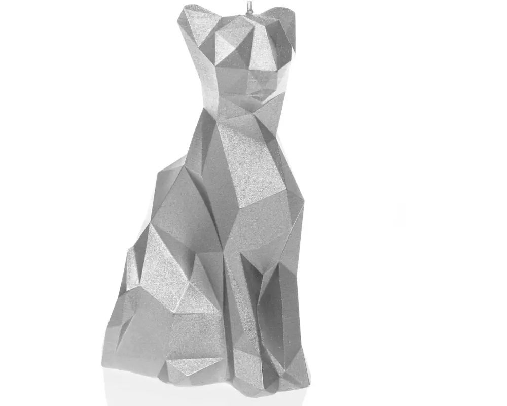 Candellana Kerze Katze Silber