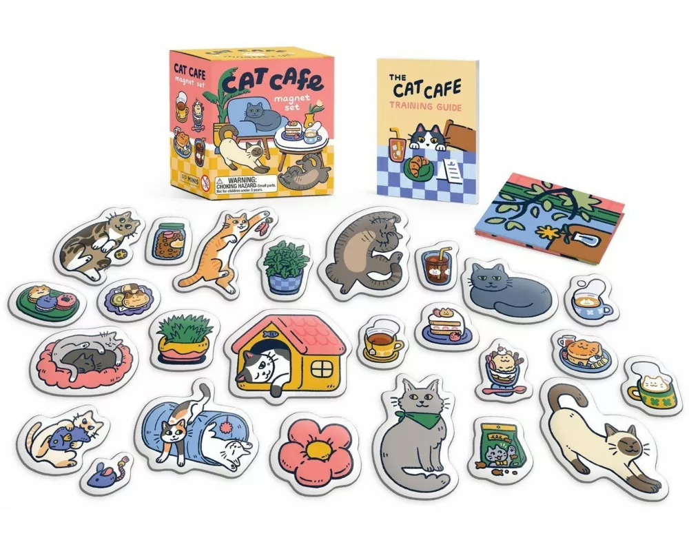 Cat Cafe Magnet Set