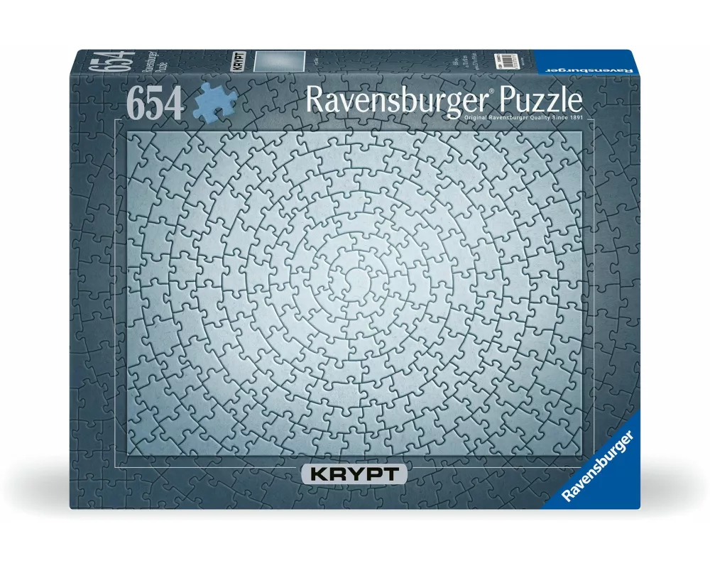 Ravensburger Puzzle 12000071 - Krypt Puzzle Silber - Puzzle mit 654 silbernen Teilen, tolle Herausforderung für Puzzle-Profis ab 14 Jahren