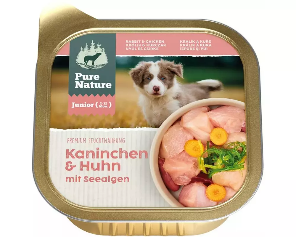 Pure Nature Nassfutter Junior Kaninchen&Huhn, 150 g