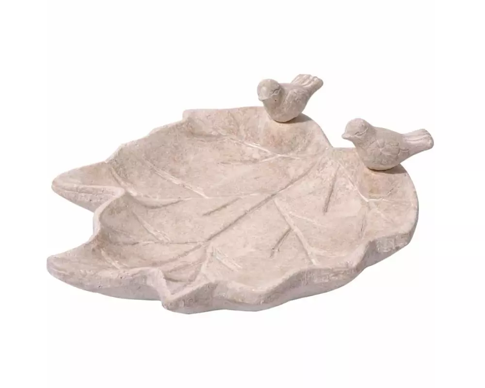 dobar Vogeltränke Blatt-Paradies, 31 x 29.5 x 5.5 cm, Zement