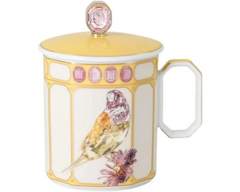 Rosenthal Kaffeebecher Finch mit Deckel 390 ml, 1 Stück, Gelb