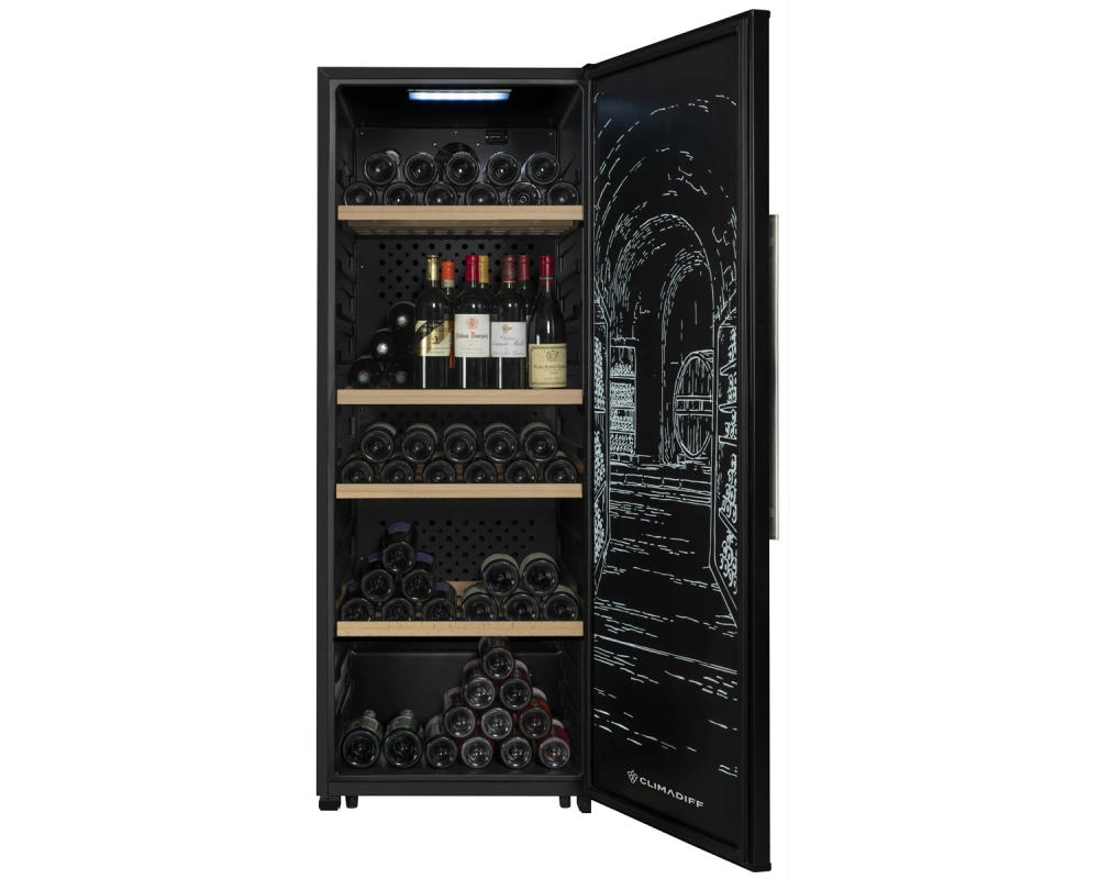 Climadiff Weinkühlschrank GARDE200D, Freistehend, 1 Zone, 204 Flaschen