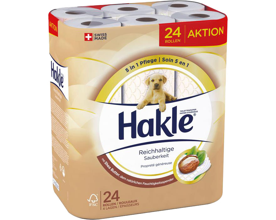 HAKLE Toilettenpapier 4164808 Reichhaltige Sauberkeit 24 Rl.