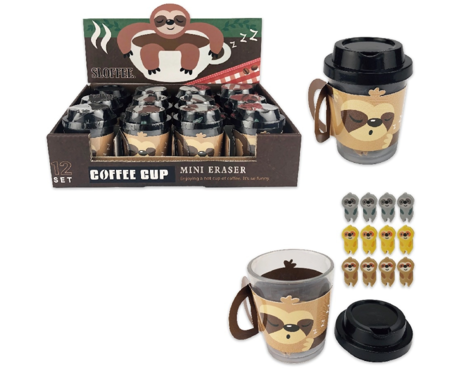 ROOST Radiergummi 12 Stück SLE-006 Faultier