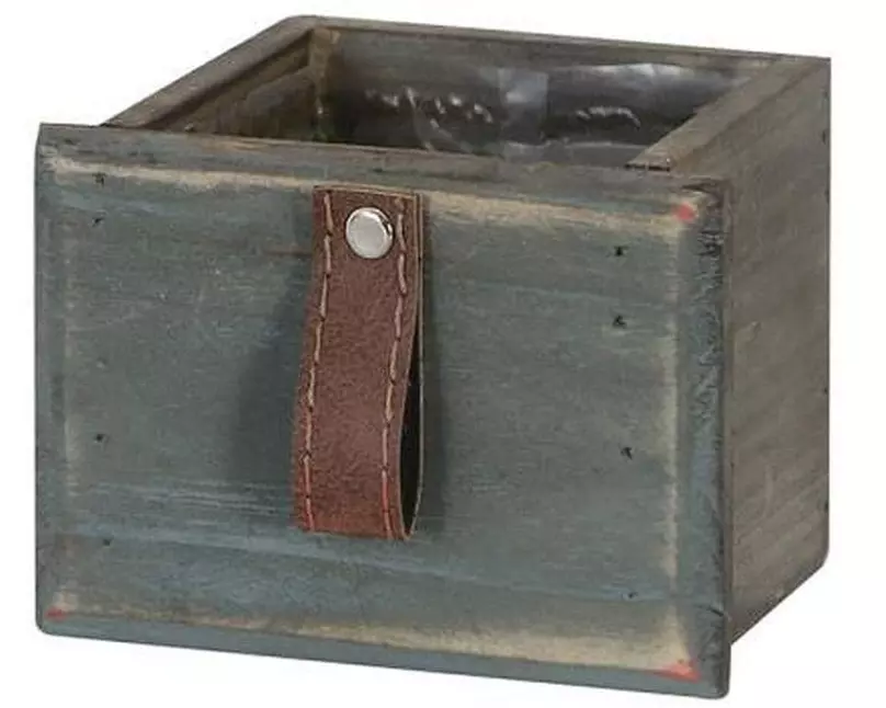 CHALET Aufbewahrungskiste mit Einsatz 12 x 10 x 9 cm, Blau