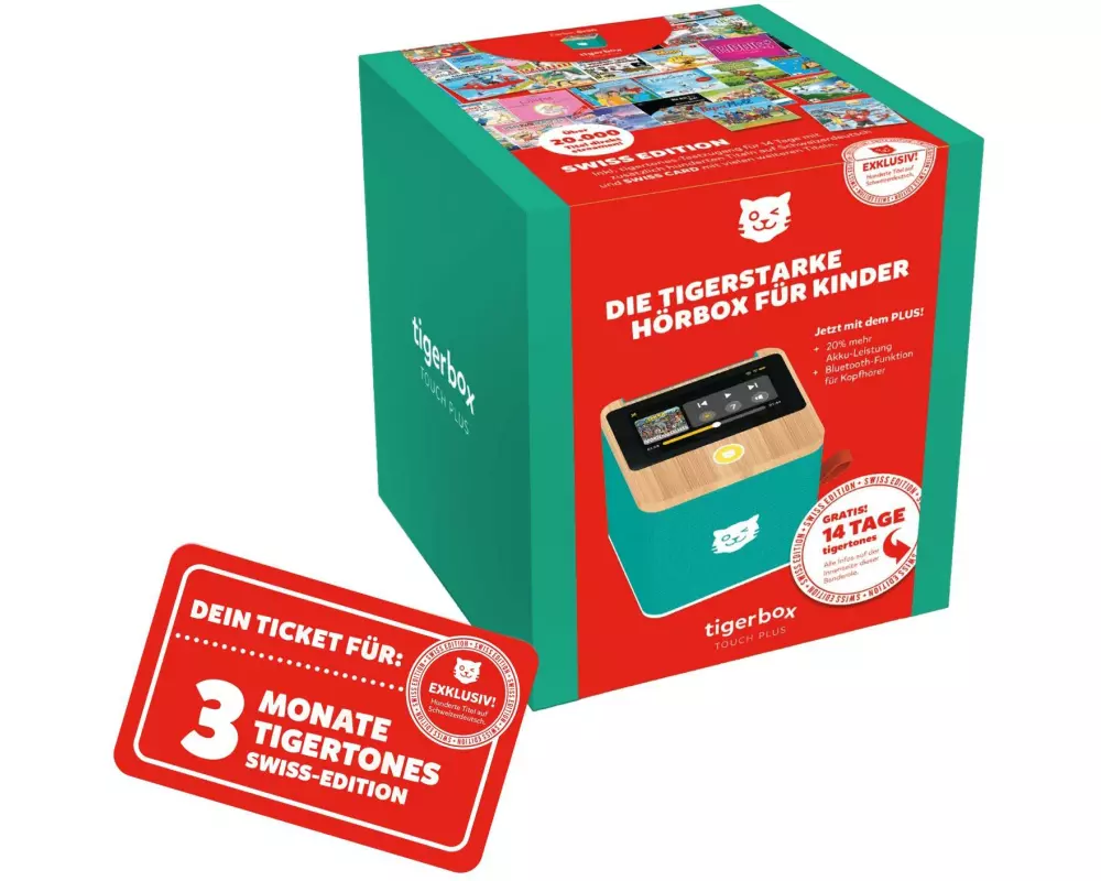 Tigermedia Hörbuch Tigerbox Touch+ Swiss Edition Set Grün