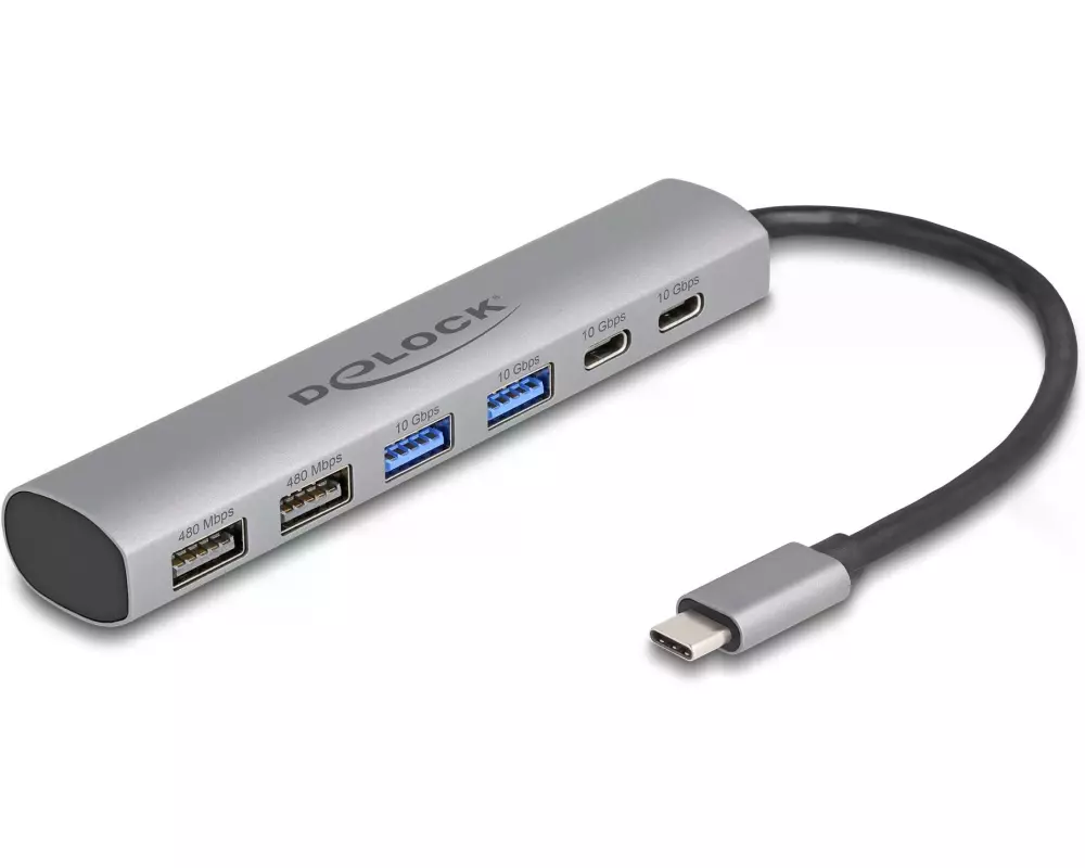 Delock USB-Hub 2x USB 3.1 Typ-C/1x 3.1 USB Type-A/1x USB 2.0 Type-A