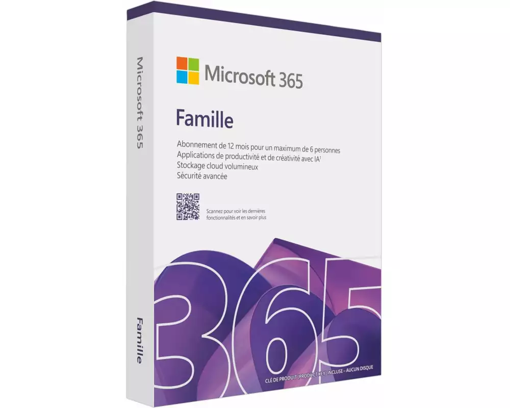 Microsoft 365 Family Box, 6 User, Französisch