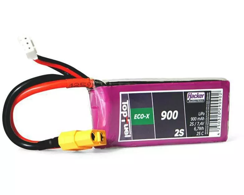 Hacker RC-Akku LiPo 900 mAh 7.4 V 25C TopFuel ECO-X
