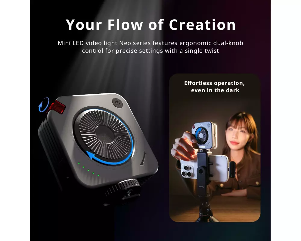 Smallrig Videoleuchte P96 Neo mini LED Bi-Color Morandi Gray