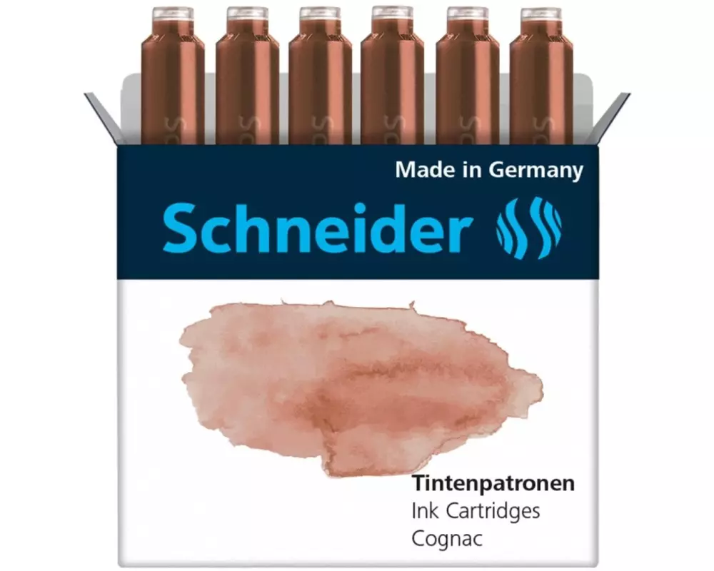 Schneider Tintenpatrone Callissima 6 Stück, Cognac