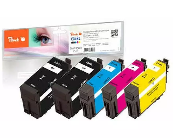 Peach Tinte Epson No 34XL 2x BK, C, M, Y