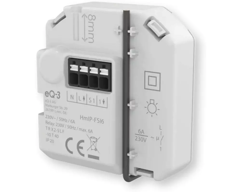 Homematic IP Schaltaktor mit Tastereingang 6 A-Unterputz HmIP-FSI6