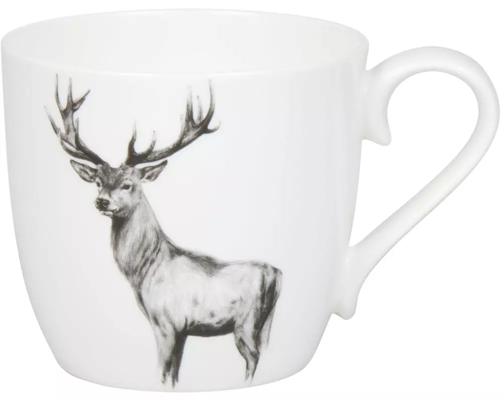 Könitz Kaffeebecher Hirsch 425 ml, 1 Stück, Weiss