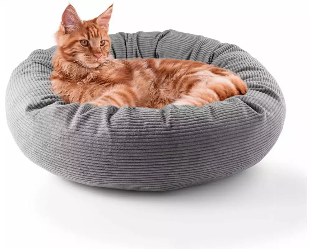 Lumaland Katzenbett Cord Grau