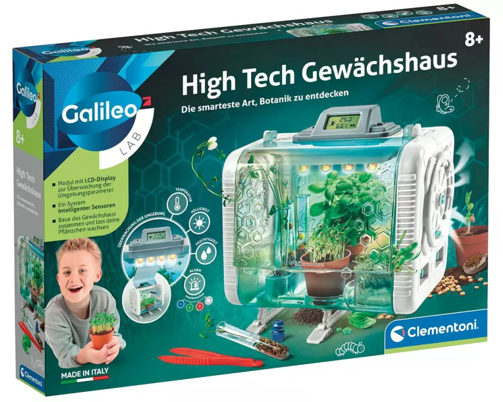 Clementoni Experimentierkasten High Tech Gewächshaus