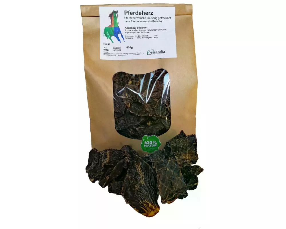 essendia Kausnack Pferdeherz, 500 g