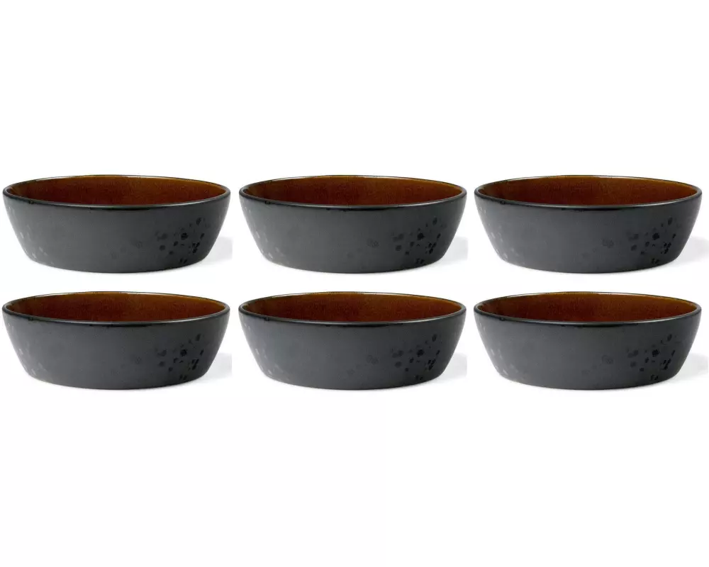 Bitz Suppenschale 18 cm, 6 Stück, Schwarz/Amber