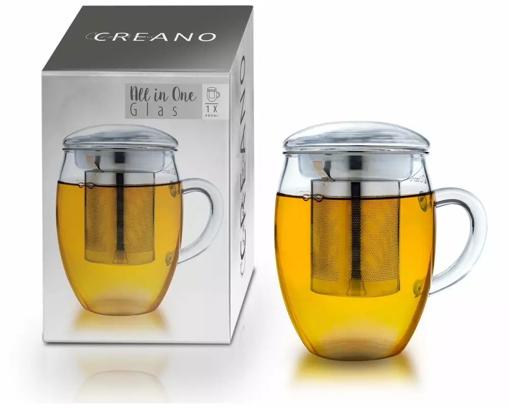 Creano Teetasse All-in-One 400 ml, 1 Stück, Transparent
