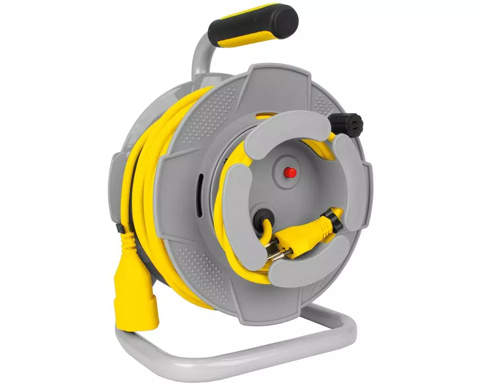 STEFFEN Kabelrolle T12/T13Td 3 x 1 mm² 18.5m+1.5m Grau/Gelb