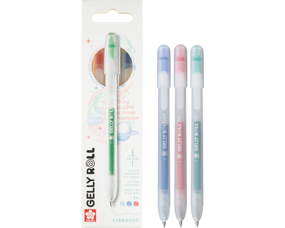 SAKURA Gelly Roll 0.8mm PXGBRASTA3A Stardust, ass. 3 Stück