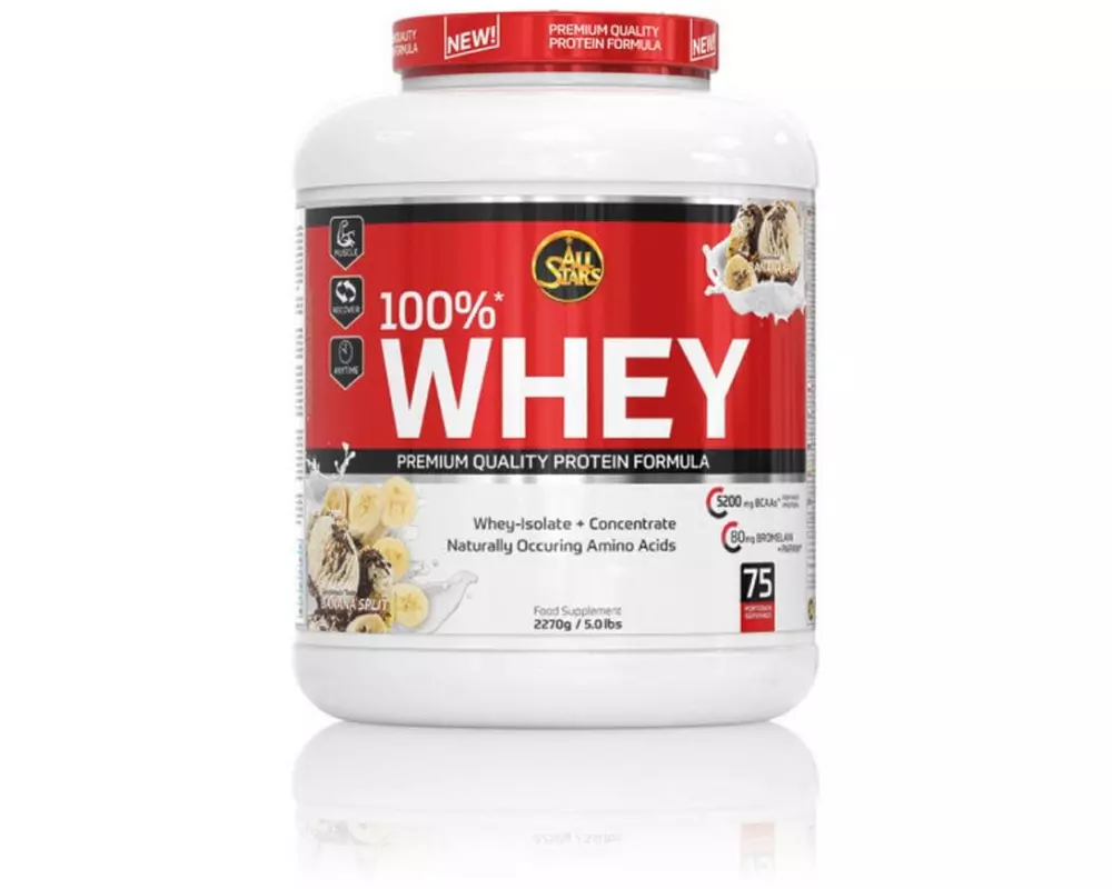 All Stars Pulver Whey 100% Banane 2270 g