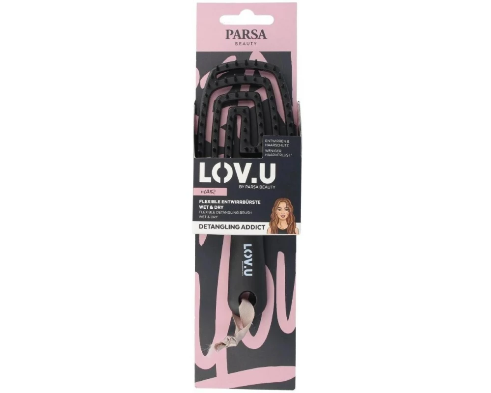 Parsa Beauty Flexible Entwirrbürste Schwarz