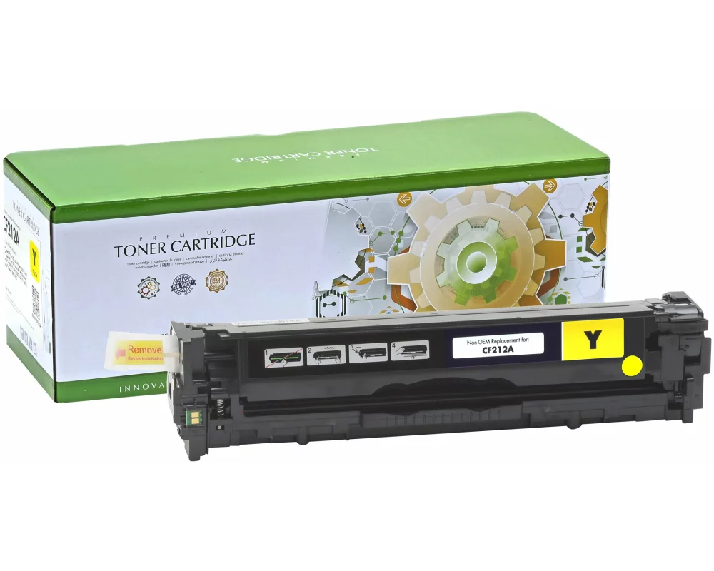 STATIC Toner cartridge compatible with HP CB542A/CE322A/CF212A/Canon 1977B002 yellow remanufactured 1.400 pages