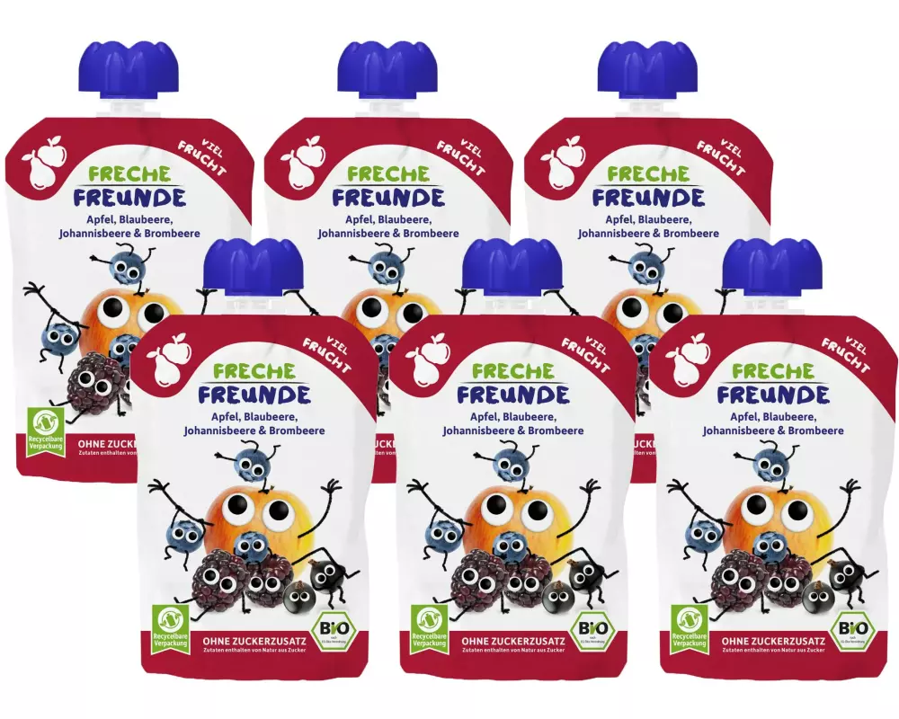 Freche Freunde Quetschbeutel Beeren Mix 6x 100 g