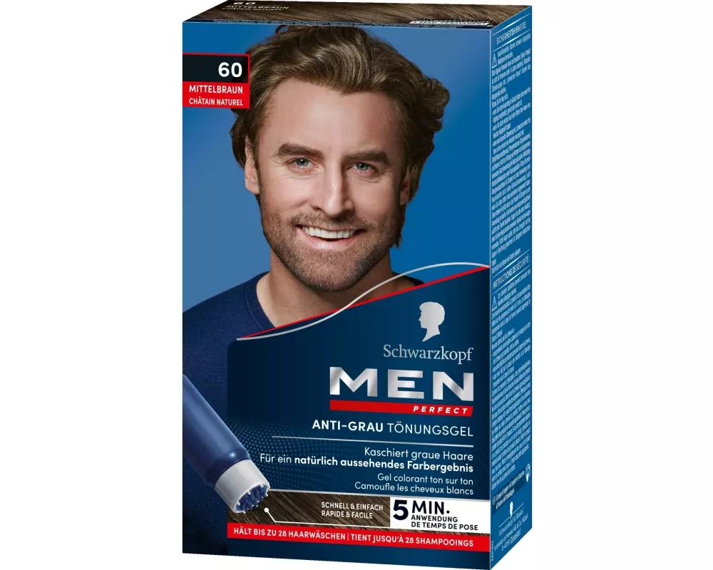 Schwarzkopf Men Perfect Haarcoloration Anti-Grau 60 Mittelbraun