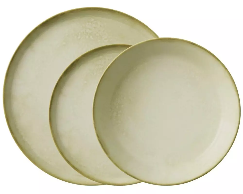 Arthur Krupp Speise-Service Shade Thierra 12 Stück,Grün/Beige