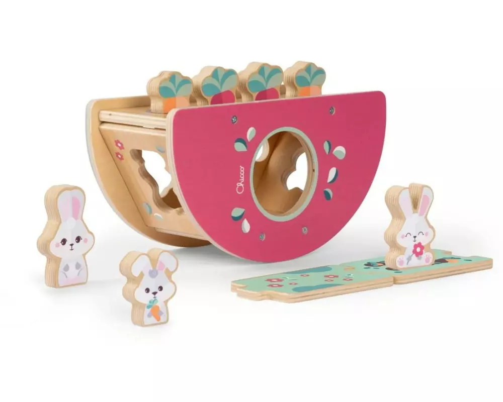 Chicco Steckspiel My Wood Friends – Der Hasenhügel