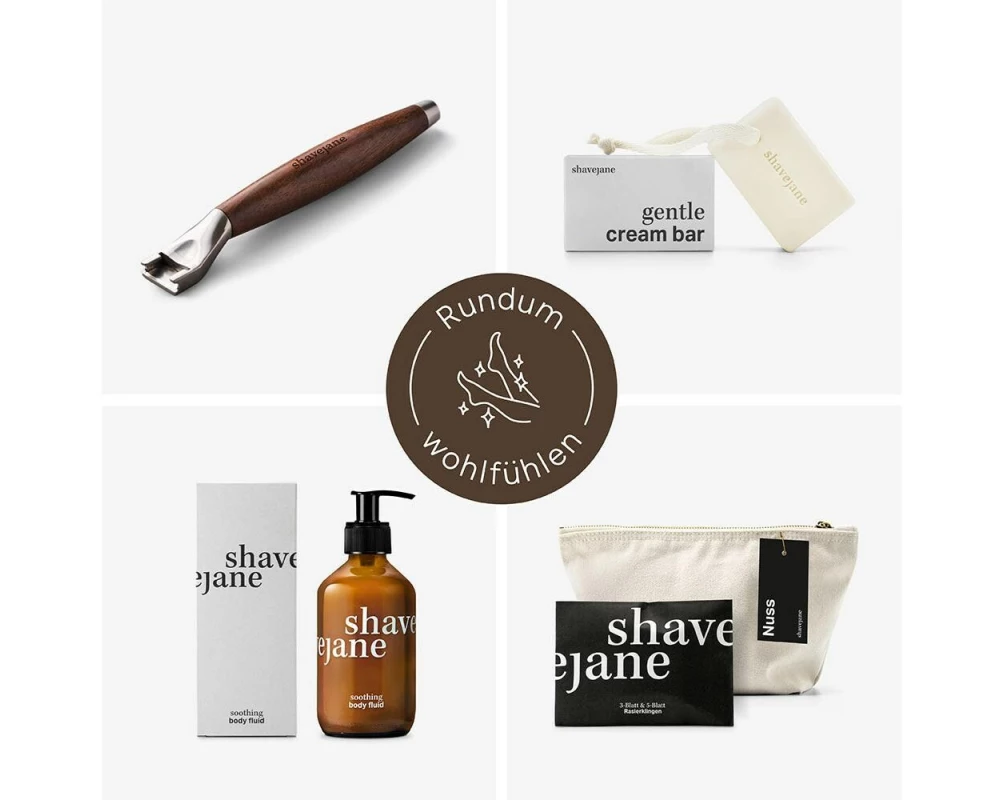 Shavejane Rasier Set Classic Nuss