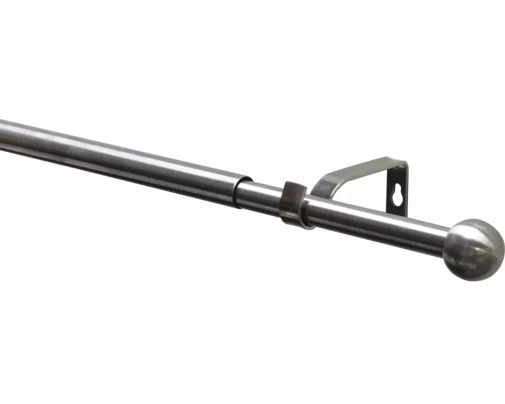 Gardinia Vorhangstange Set Kos Ball 1-Lauf 19/16 mm 190-340 cm