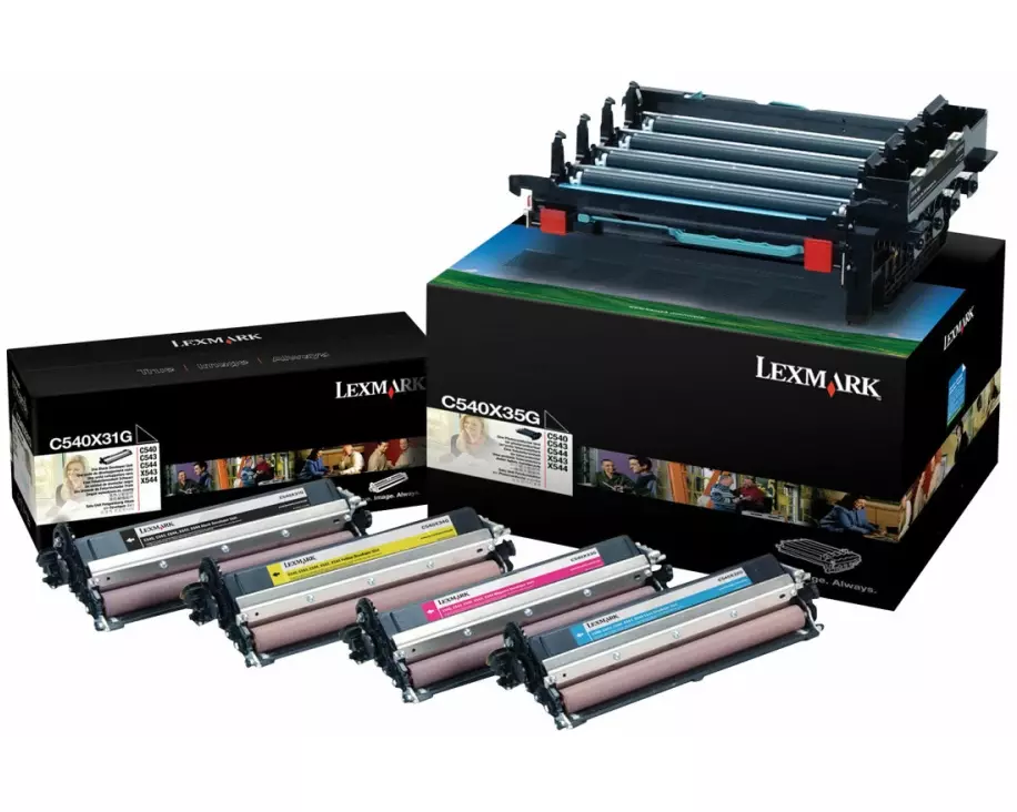 LEXMARK C540, C543, C544, X543, X544 Toner Drum black and color Std Capacity 30.000 pages