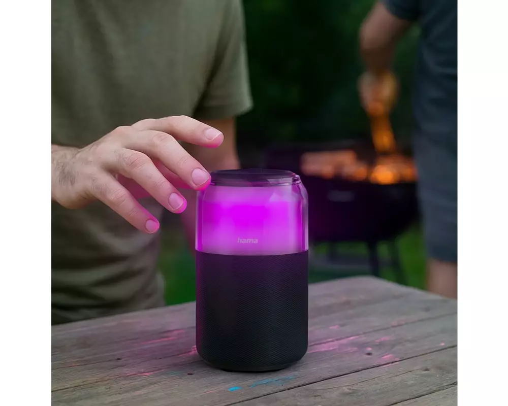 Hama Bluetooth Speaker Can 4 LED Modi 5 W Schwarz