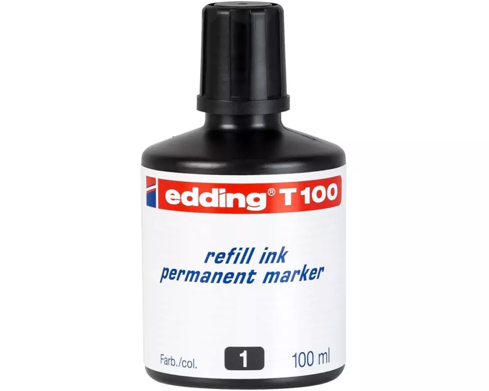 edding Nachfülltinte T 100 Permanentmarker 100 ml, Schwarz