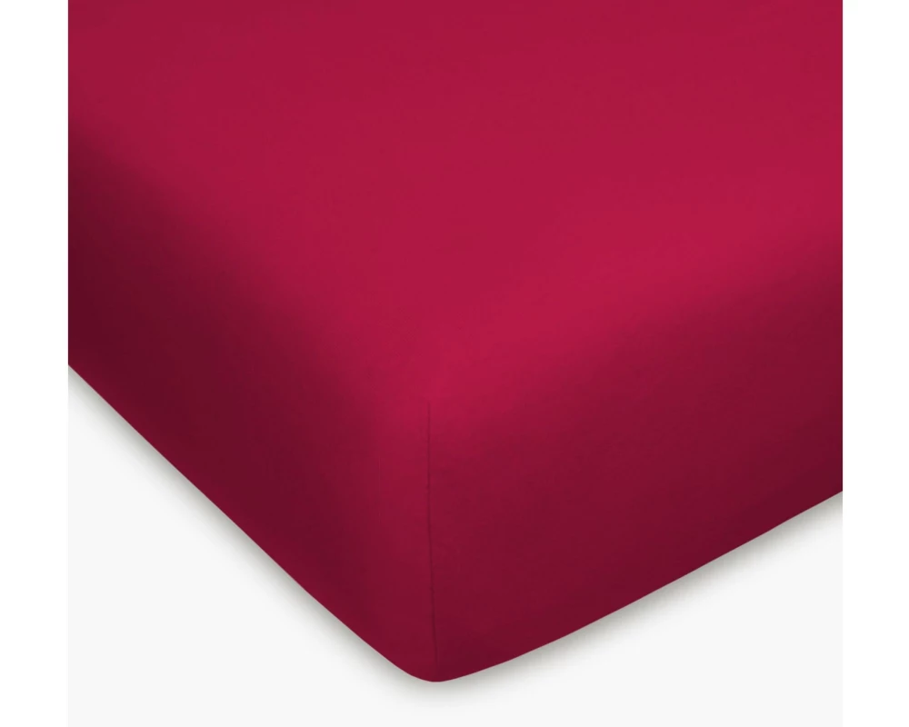 Home Fashion Fixleintuch Jersey Rot, 90-100 x 200 cm