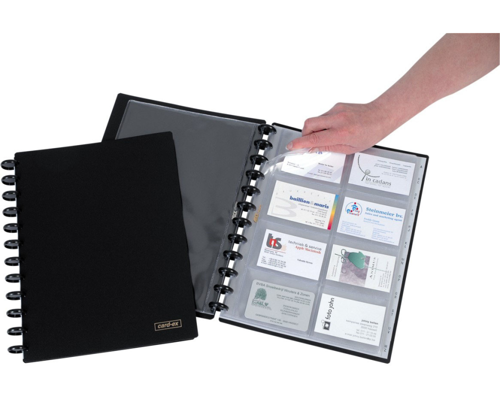 ADOC Sichtbuch Card-Ex A4 9287.012 schwarz, 800my 12 Taschen