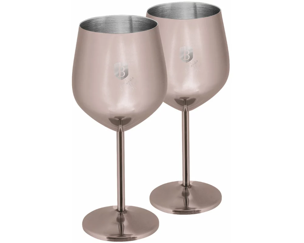 Berlinger Haus Edelstahl Weingläser 2 Stück Black Rose Collection