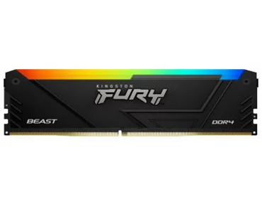 Kingston 16GB, 2666MT/s, DDR4, CL16, DIMM, 1Gx8, FURY Beast, RGB