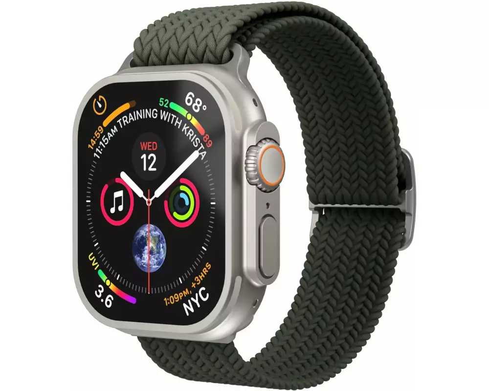 Vonmählen Armband Woven Loop Apple Watch 42/44/45/49 mm Olive